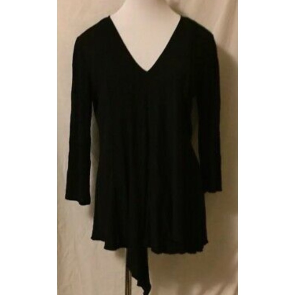 Miracle Body medium black long sleeve blouse